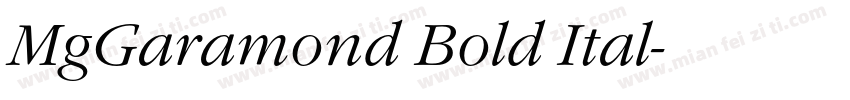 MgGaramond Bold Ital字体转换